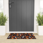 Halloween party illustrations orange, black Welcome Mat Gallery Image 3