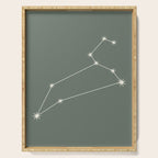 Leo Zodiac Star Constellation Line Art Sage Serving Tray Gallery Image 1