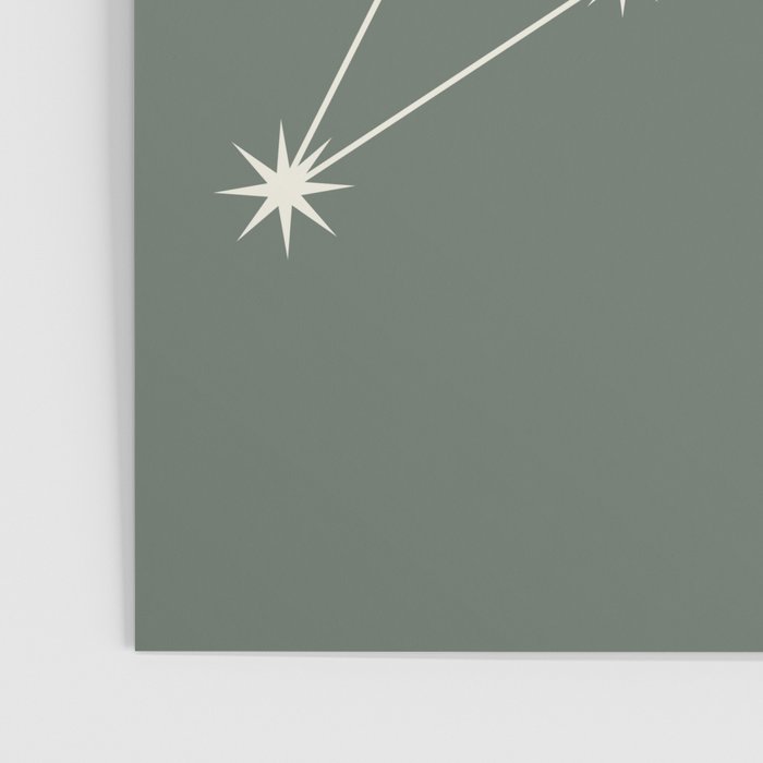 Leo Zodiac Star Constellation Line Art Sage Poster Gallery Image 3