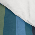 Wild Stripes Modern Abstract Pattern Blue Mustard Green Orange  Comforter Gallery Image 4