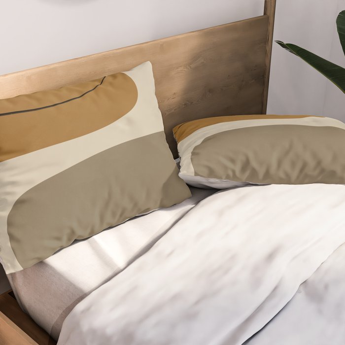 Organic Abstract Shapes #1 Pillow Sham Gallery Image 2