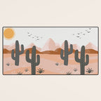 Cacti Desert Landscape Desk Mat Gallery Image 3