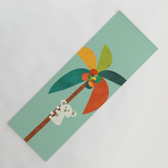 Koala on Coconut Tree Yoga Mat Gallery Image 1