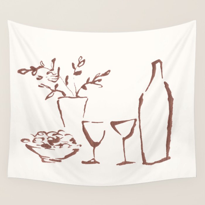 Apero table - White  Wall Tapestry Gallery Image 4