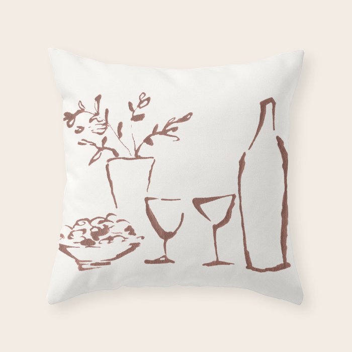 Apero table - White  Throw Pillow Gallery Image 6