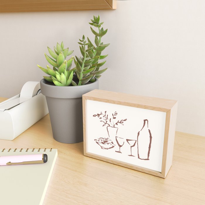 Apero table - White  Mini Art Print Gallery Image 2