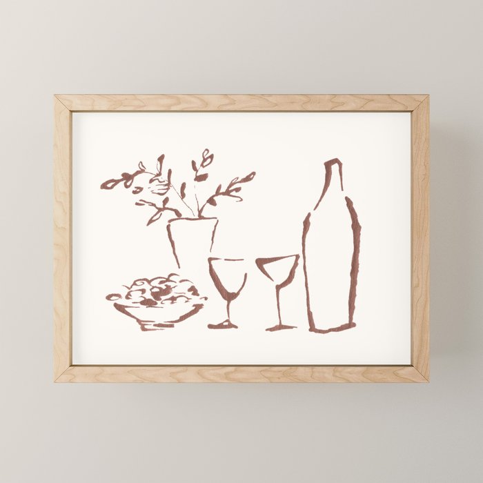 Apero table - White  Mini Art Print Gallery Image 1