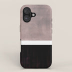 Mid Century Modern Minimalist Art Colorblock Rothko Inspired Squares Grey and Black Simple Abstract iPhone Case Gallery Image 1