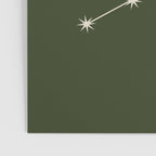 Virgo Zodiac Star Constellation Line Art Moss Green Poster Gallery Image 3