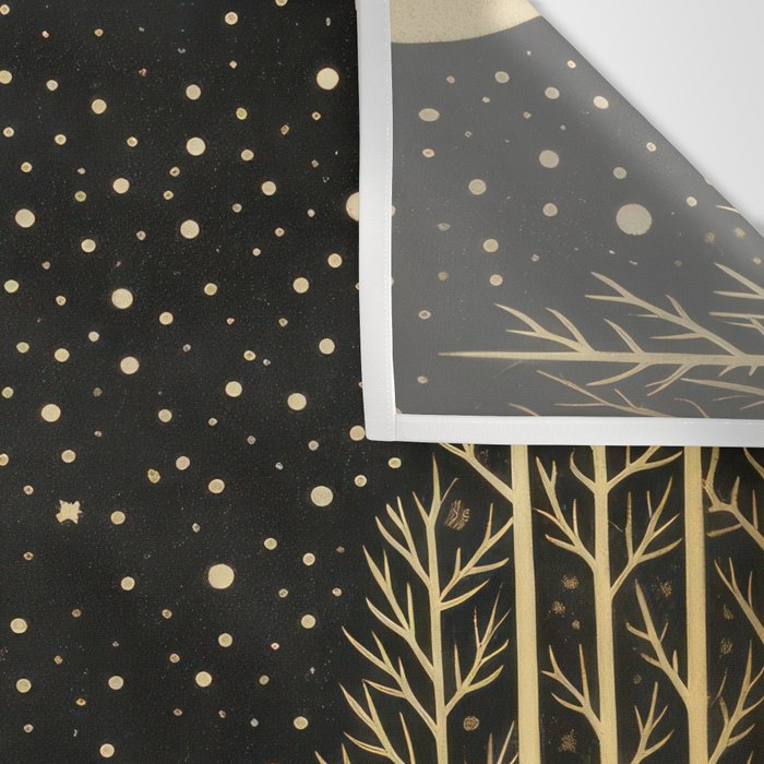 Glittering Snow Stars Wall Tapestry Gallery Image 3