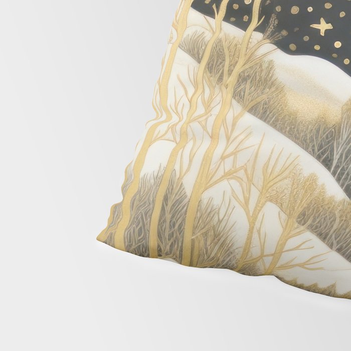 Glittering Snow Stars Pillow Sham Gallery Image 4