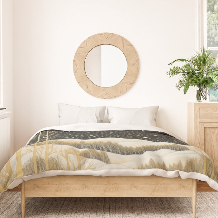 Glittering Snow Stars Duvet Cover Gallery Image 3