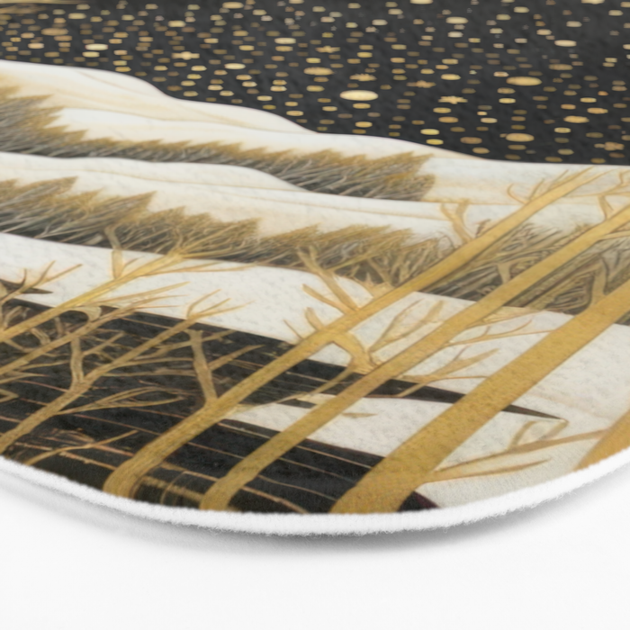 Glittering Snow Stars Bath Mat Gallery Image 3