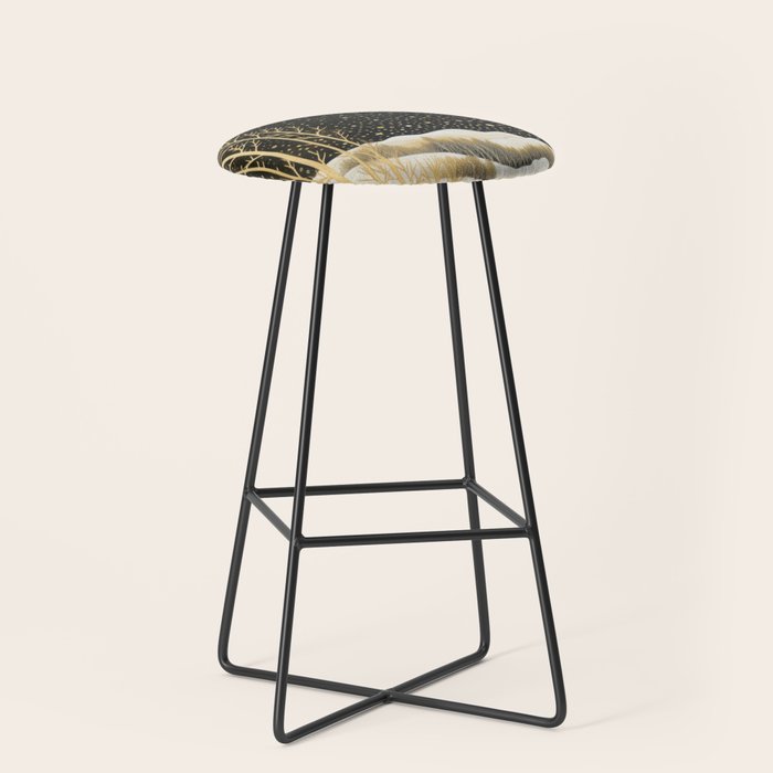 Glittering Snow Stars Stool Gallery Image 1