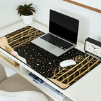 Glittering Snow Stars Desk Mat Gallery Image 2