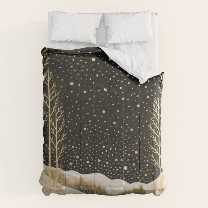Glittering Snow Stars Comforter Gallery Image 1
