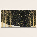 Glittering Snow Stars Desk Mat Gallery Image 3