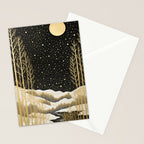 Glittering Snow Stars Stationery Card Gallery Image 2
