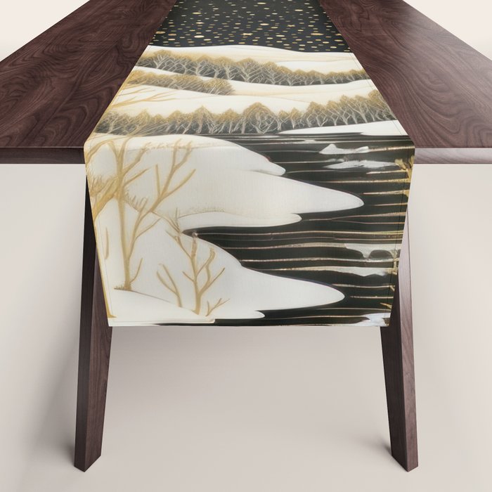 Glittering Snow Stars Table Runner Gallery Image 1
