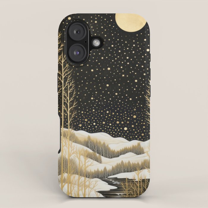 Glittering Snow Stars iPhone Case Gallery Image 1