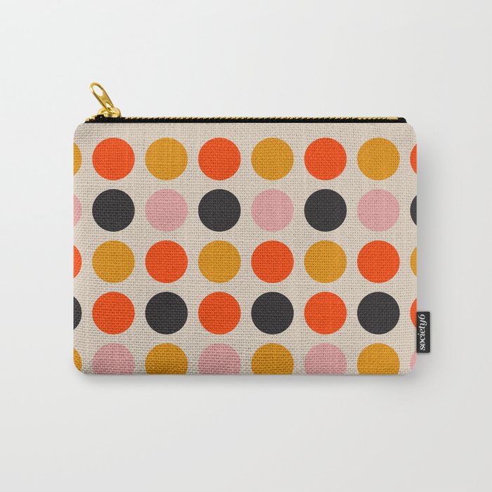 Retro Bauhaus Dots | 70s European Pattern Carry All Pouch Gallery Image 1