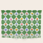 Colorful geometric flower art pattern Wall Hanging Gallery Image 1