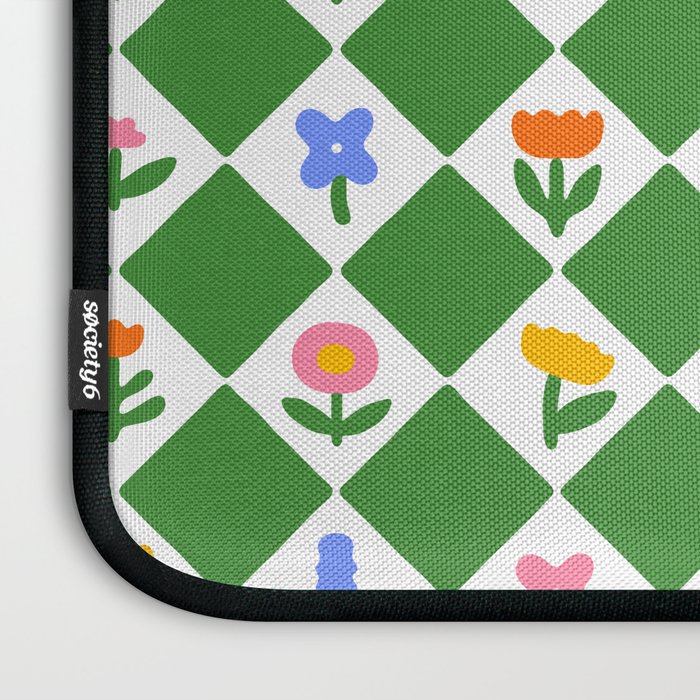 Colorful geometric flower art pattern Laptop Sleeve Gallery Image 3