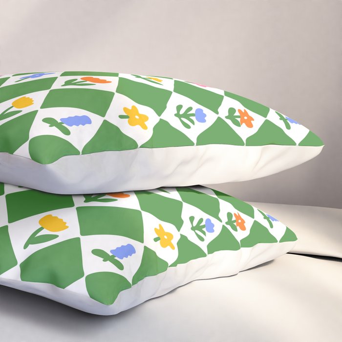 Colorful geometric flower art pattern Pillow Sham Gallery Image 3