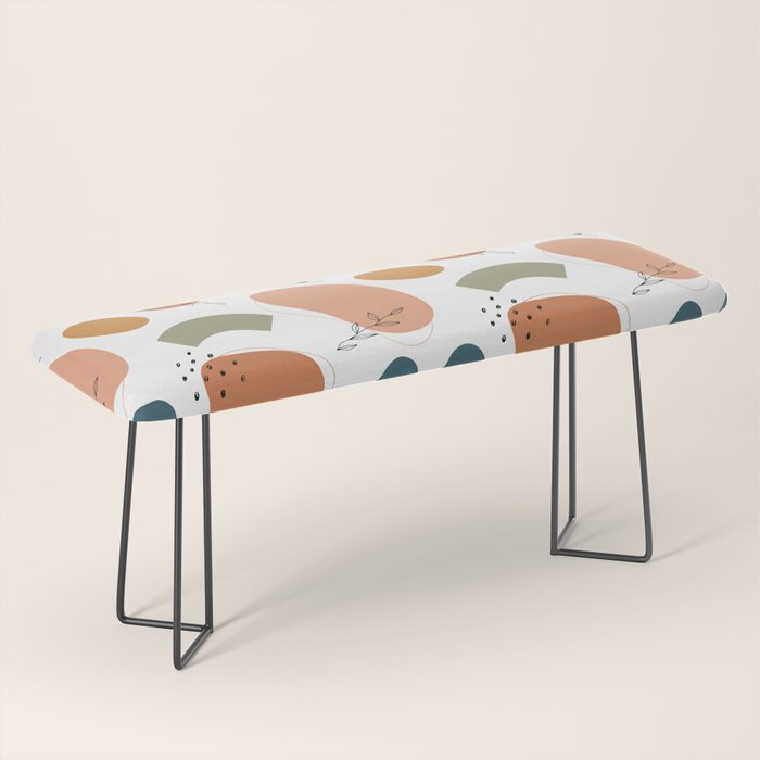 Abstract organic shape art pattern Bench Gallery Image 1