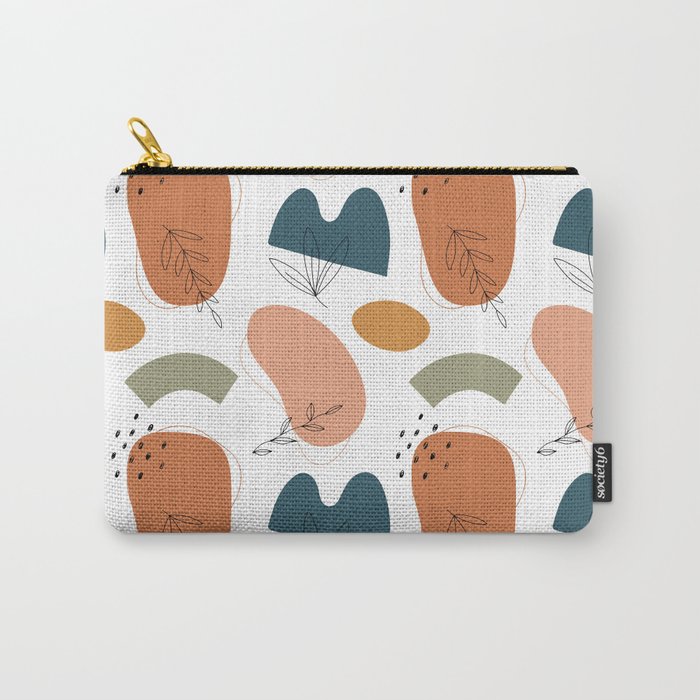 Abstract organic shape art pattern Carry All Pouch Gallery Image 1