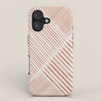 Blush Pink Stripes, Geometric Art iPhone Case Gallery Image 1