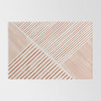 Blush Pink Stripes, Geometric Art Rug Gallery Image 2