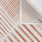 Blush Pink Stripes, Geometric Art Wall Tapestry Gallery Image 3
