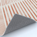 Blush Pink Stripes, Geometric Art Rug Gallery Image 4