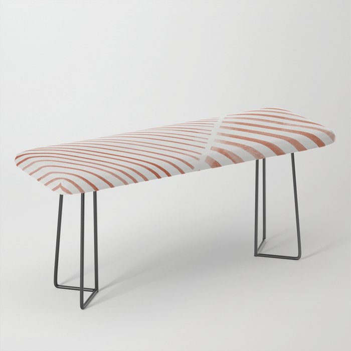 Blush Pink Stripes, Geometric Art Bench Gallery Image 1