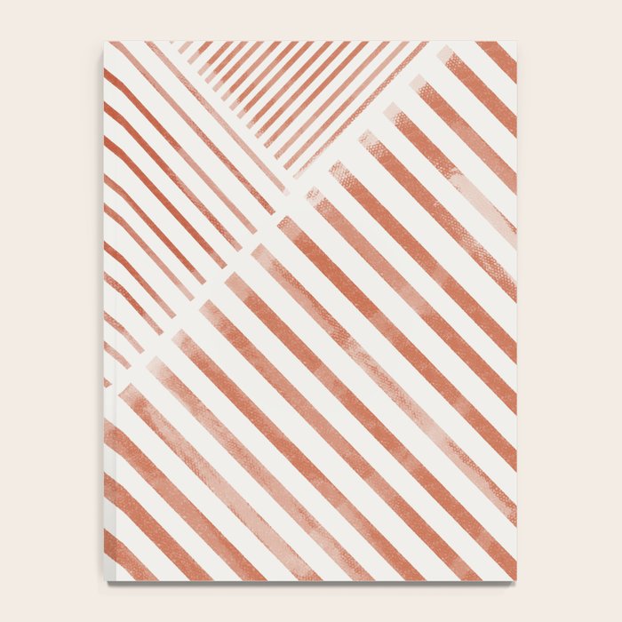 Blush Pink Stripes, Geometric Art Notebook Gallery Image 4