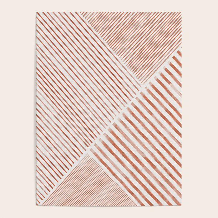 Blush Pink Stripes, Geometric Art Poster Gallery Image 4