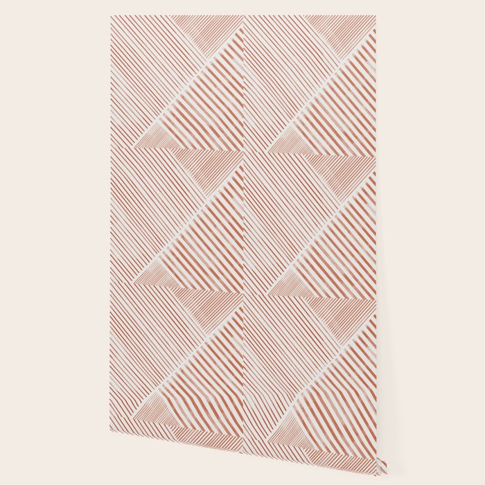 Blush Pink Stripes, Geometric Art Wallpaper Gallery Image 2
