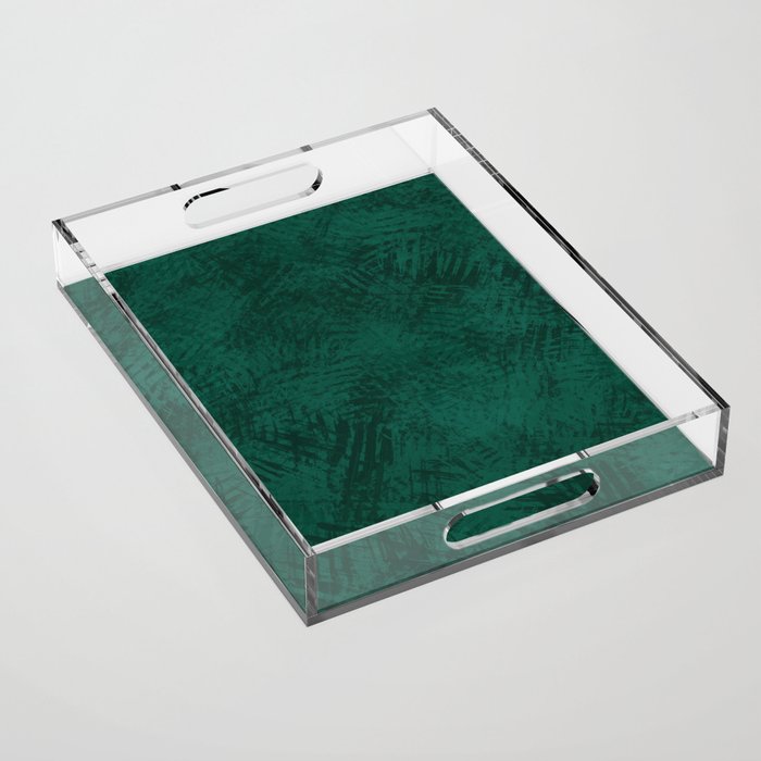 Emerald Scraped Texture Acrylic Tray Gallery Image 1