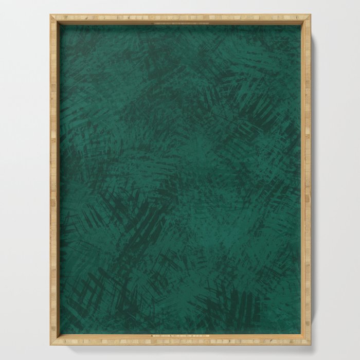 Emerald Scraped Texture Serving Tray Gallery Image 1