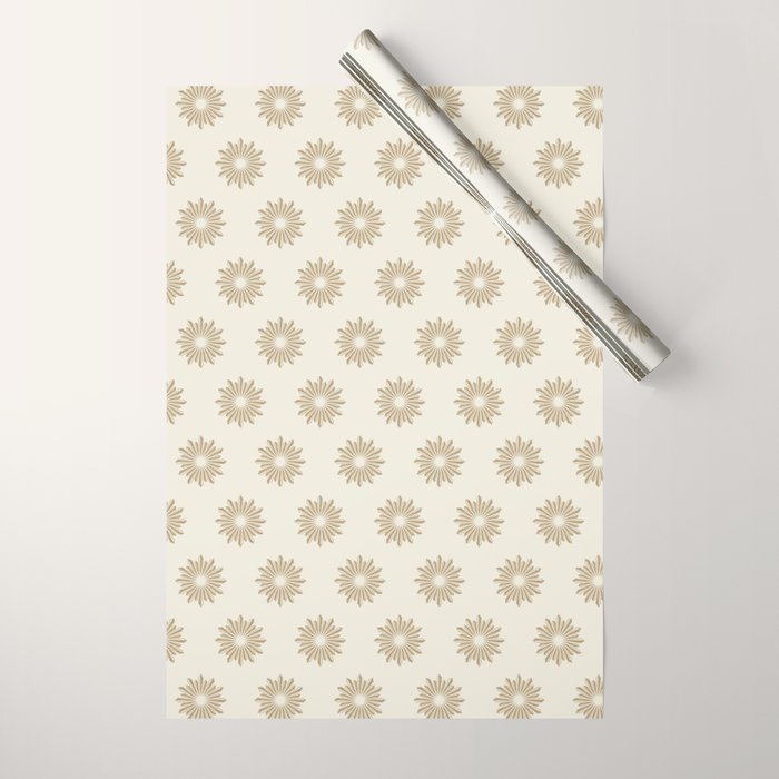Sunburst Retro 2 - Gold Wrapping Paper Gallery Image 1