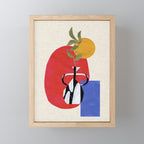 Primary Sun Tribal Vase Mini Art Print Gallery Image 1
