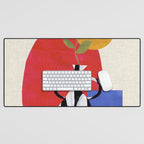Primary Sun Tribal Vase Desk Mat Gallery Image 1