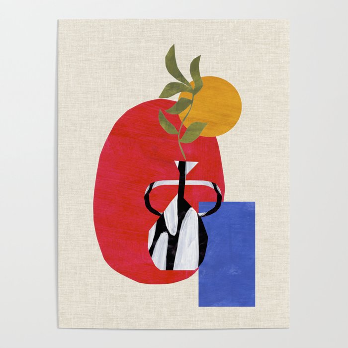 Primary Sun Tribal Vase Poster Gallery Image 4