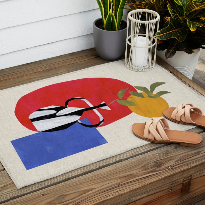 Primary Sun Tribal Vase Outdoor Rug Gallery Image 2