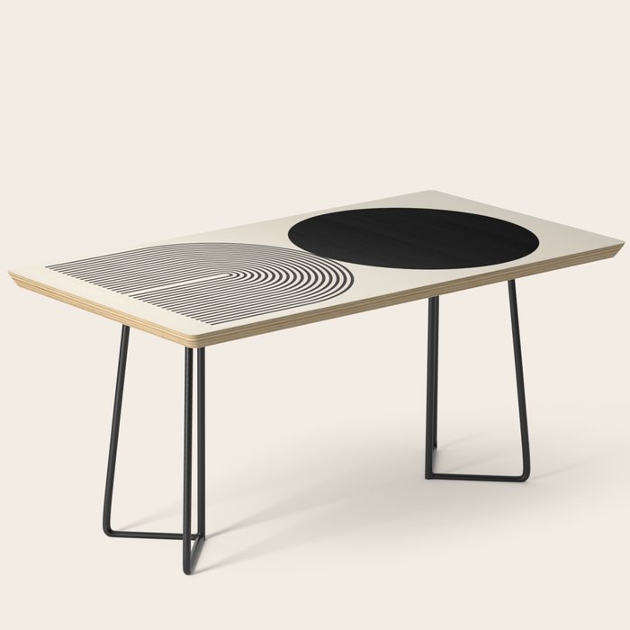 Abstraction_BLACK_DOT_LINE_ART_Minimalism_003C Coffee Table Gallery Image 1