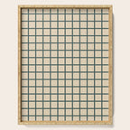 Green On Cream Grid Serving Tray Gallery Image 1
