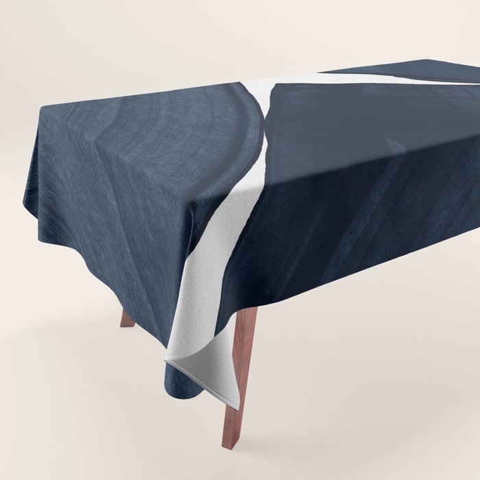 Minimalist Painting Blue II, Modern Abstract Tablecloth Gallery Image 1