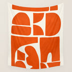 Modern Abstract Shapes 22 Wall Tapestry Gallery Image 4