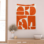 Modern Abstract Shapes 22 Wall Tapestry Gallery Image 2